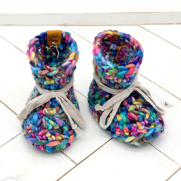 4.5” (0 - 6 or 3 - 6 months) SWEET EMOTION WOOL Sheepskin Slippers