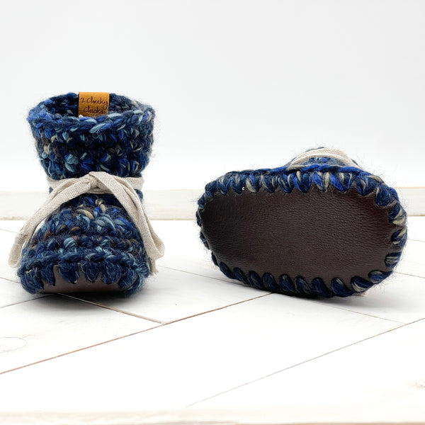 5” (6 - 12 months) NIGHT SHADOWS Sheepskin Slippers