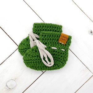 0 - 3 months GRASS GREEN Baby Booties
