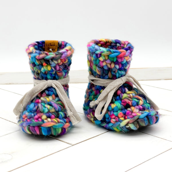 4.5” (0 - 6 or 3 - 6 months) SWEET EMOTION WOOL Sheepskin Slippers