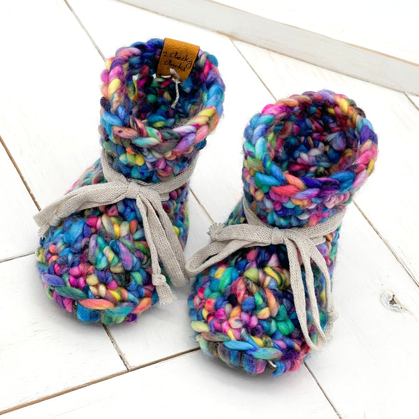 4.5” (0 - 6 or 3 - 6 months) SWEET EMOTION WOOL Sheepskin Slippers