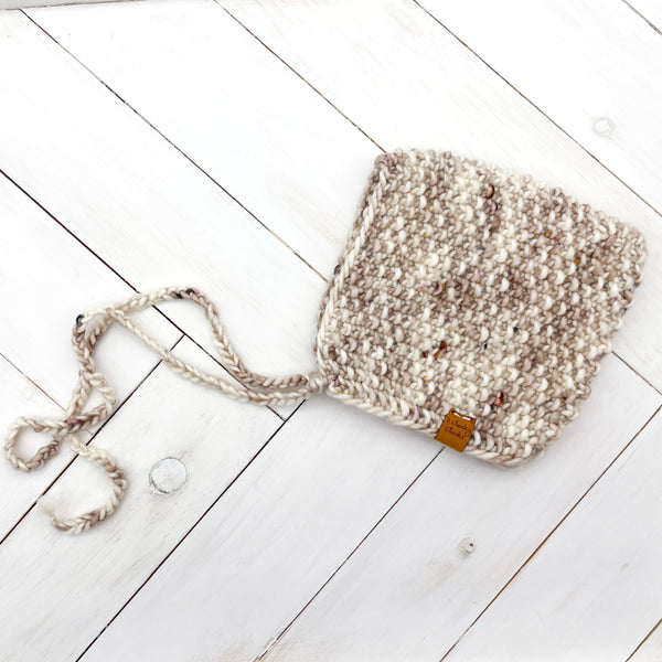 Toddler (1 - 2 year old) TOASTED NEUTRAL WOOL Seed Pixie Bonnet